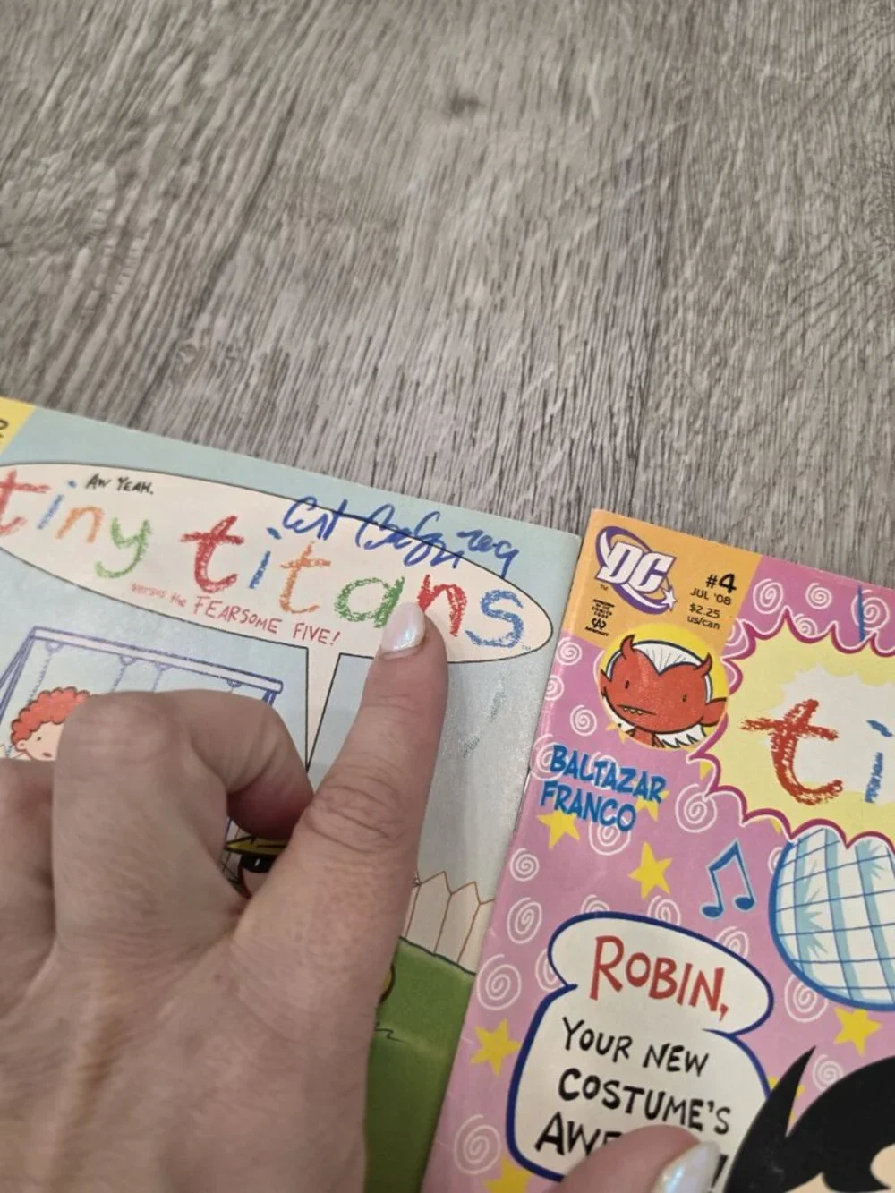 Tiny Titans Comic Lot Issues #2-5 & #11 Signed By Baltazar DC Comics 2008-2009